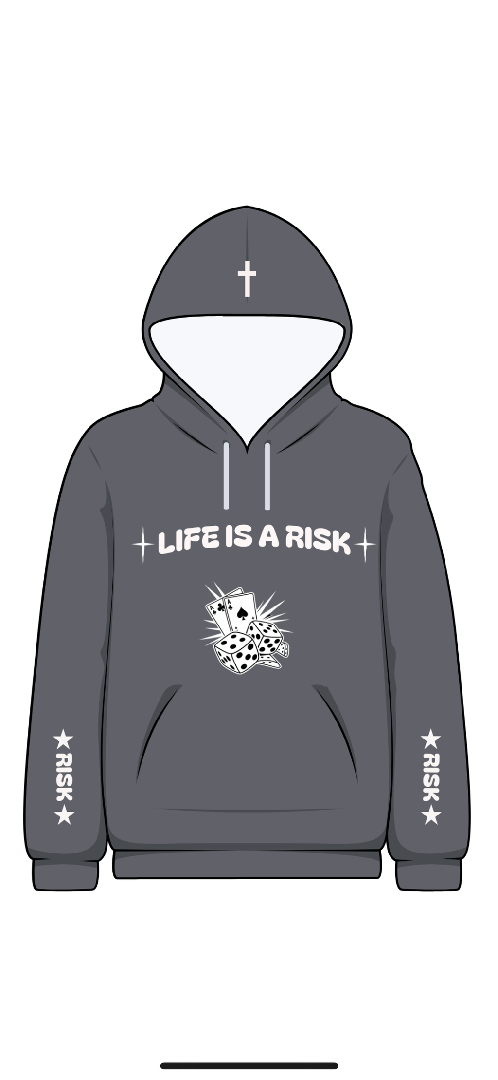 First Class Clothing "Life Is A Risk" Hoodie – Premium 500 GSM.
