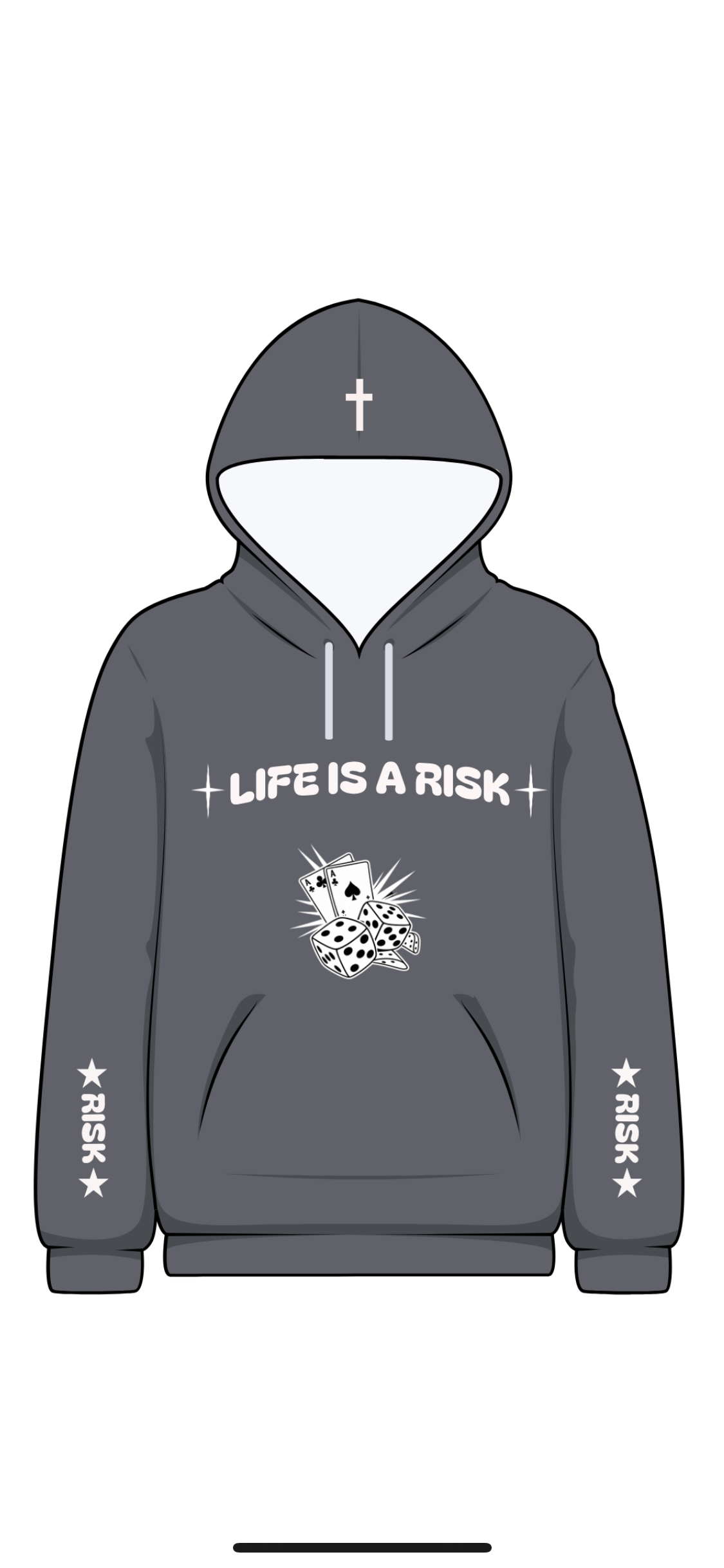 First Class Clothing "Life Is A Risk" Hoodie – Premium 500 GSM.