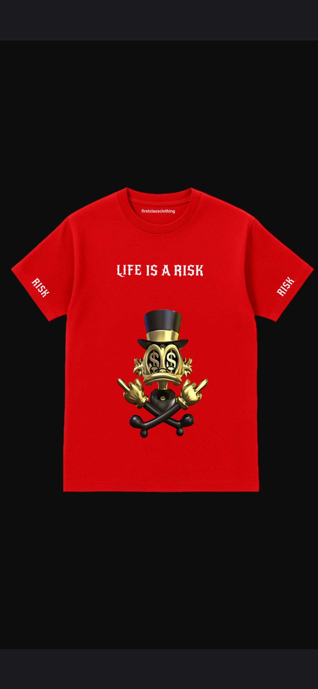Camisa “Life is a Risk” – FirstClassClothing (Edición Exclusiva)