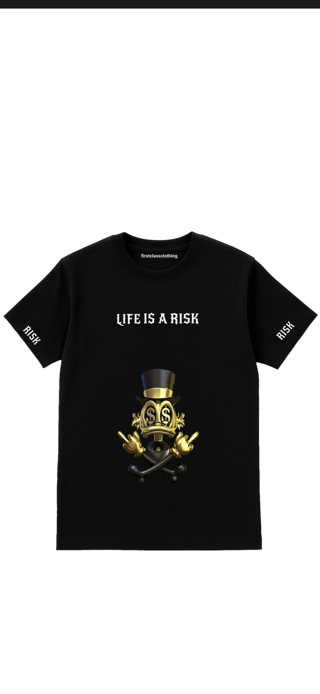 Camisa “Life is a Risk” – FirstClassClothing (Edición Exclusiva)