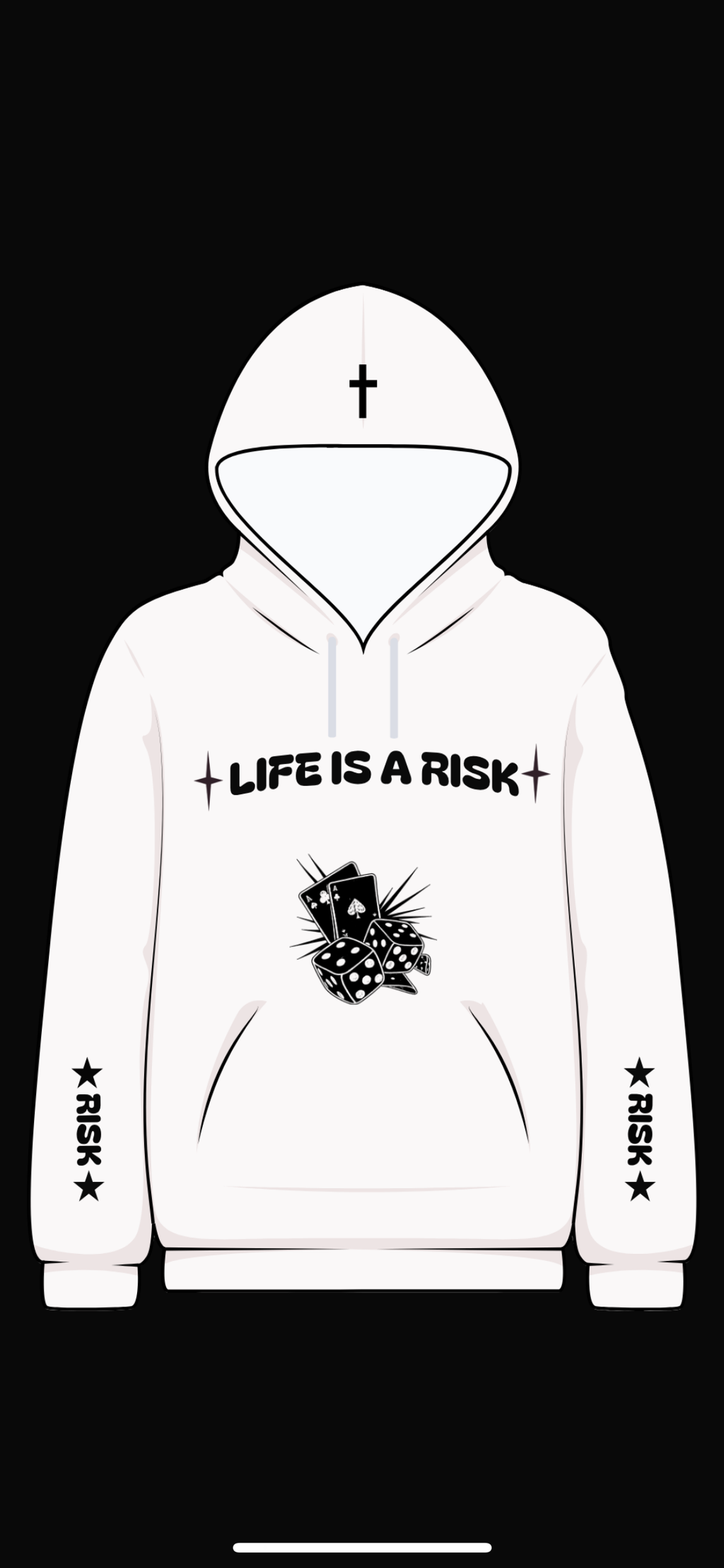First Class Clothing "Life Is A Risk" Hoodie – Premium 500 GSM.