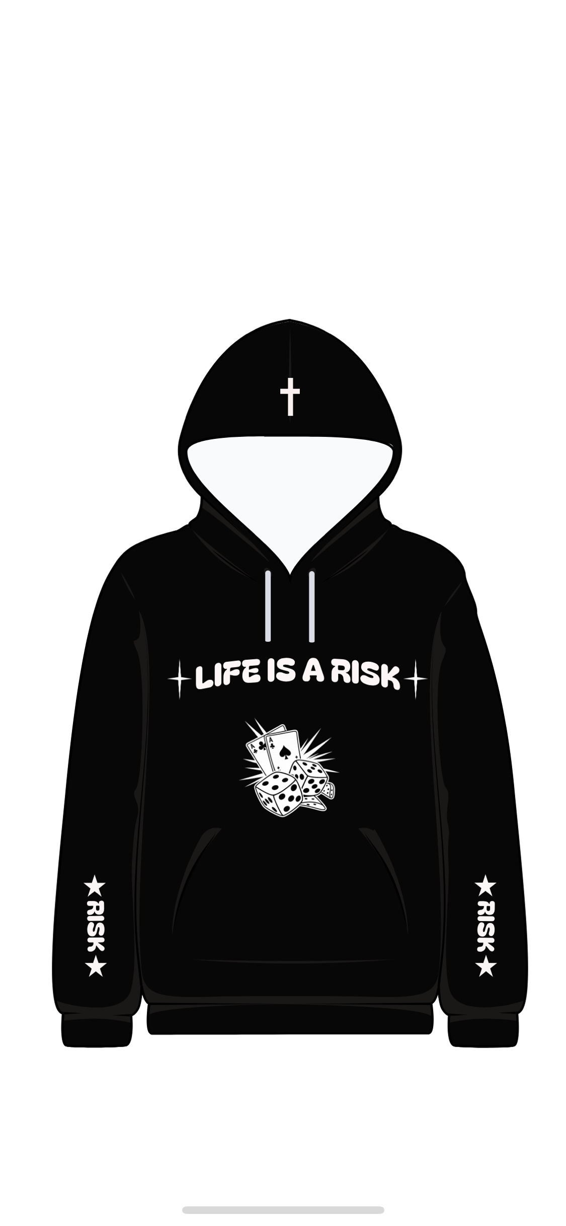 First Class Clothing "Life Is A Risk" Hoodie – Premium 500 GSM.